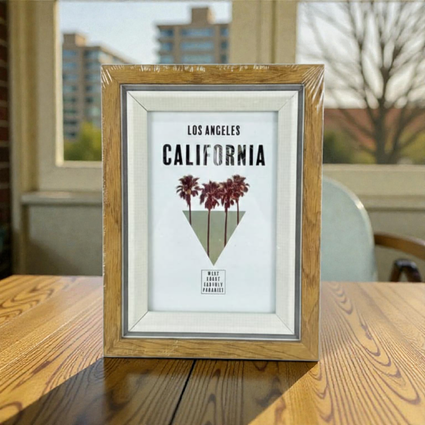 California Inspirational Wooden Photo Frame with Quote Prints – Rustic Home Décor Frame 6x8"