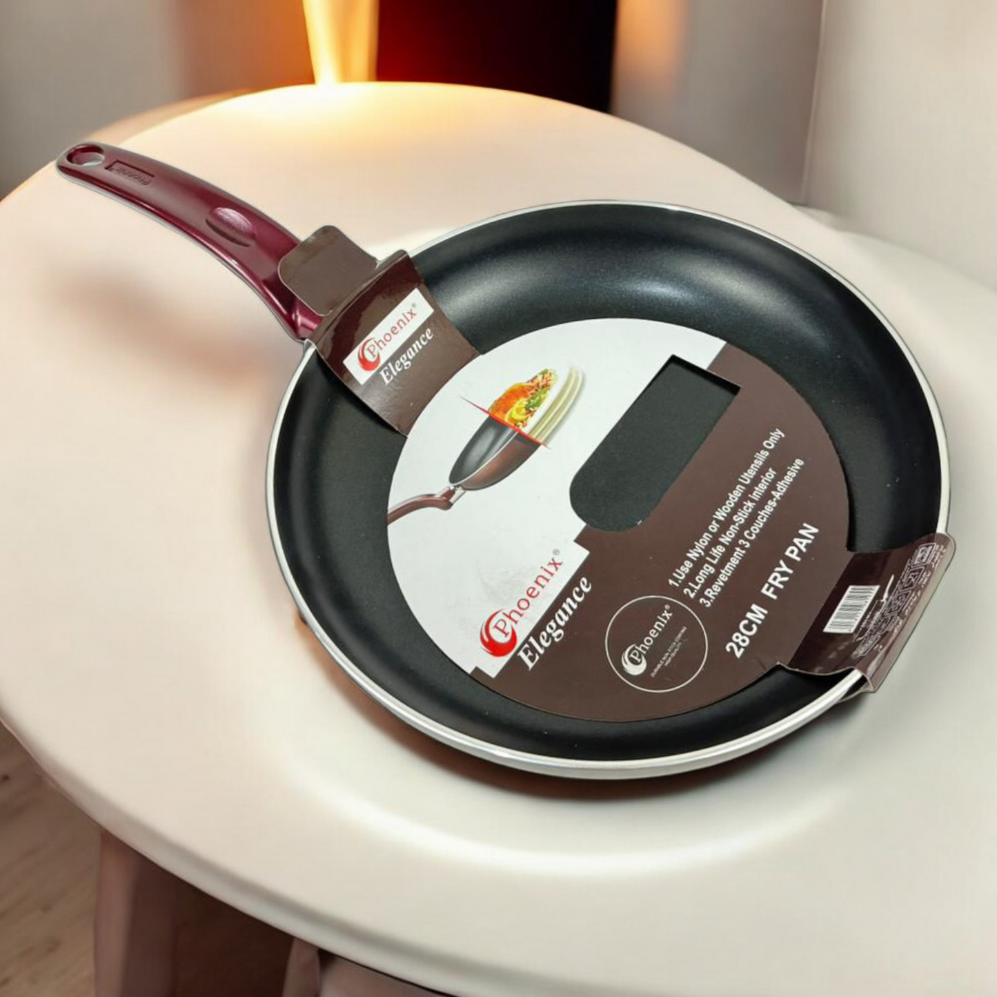 28cm Non-Stick Frying Pan with Heat-Resistant Handle – Phoenix Elegance Series