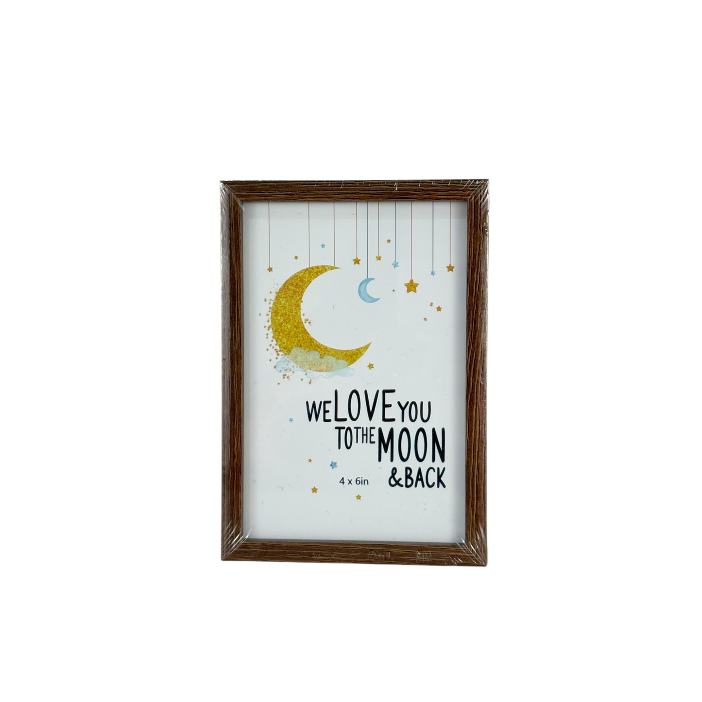 Inspirational Wooden Photo Frame with Quote Prints – Rustic Home Décor Frame 4×6"