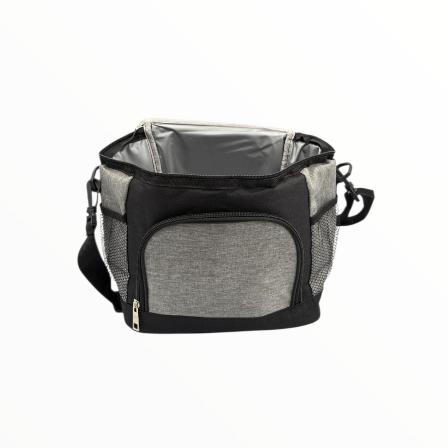 Insulated Lunch Cooler Bag Grey & Black – Multi Pocket Design