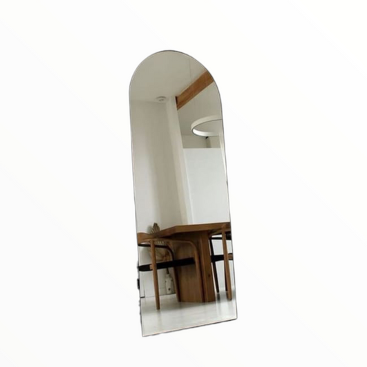 Arched Wall Mirror with silver Frame – Modern Decorative Mirror size 65x170cm