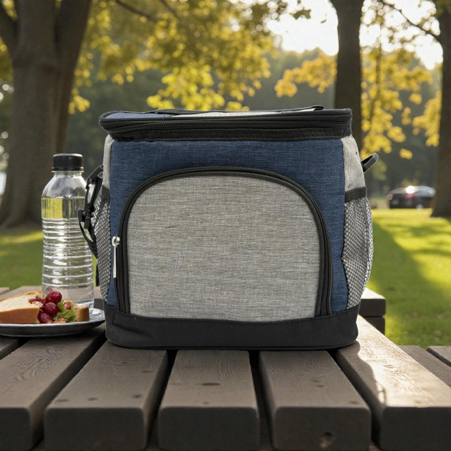 Navy Blue Insulated Lunch Cooler – Thermal Meal Storage Bag
