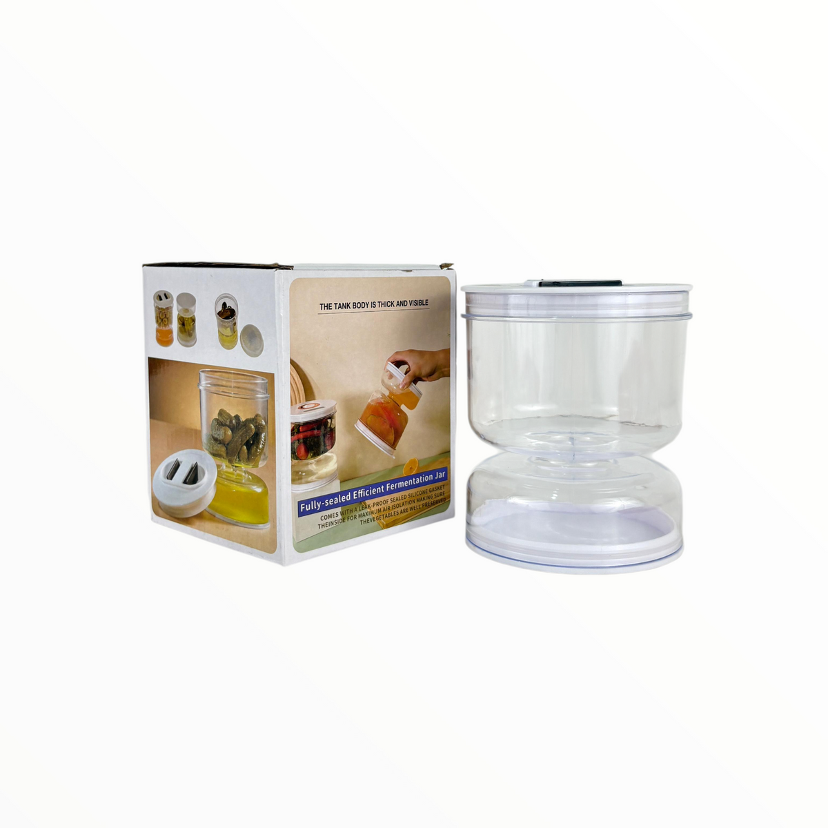 Airtight Fermentation Jar with Water Seal – Pickle, Kimchi & Kombucha Fermenting Container