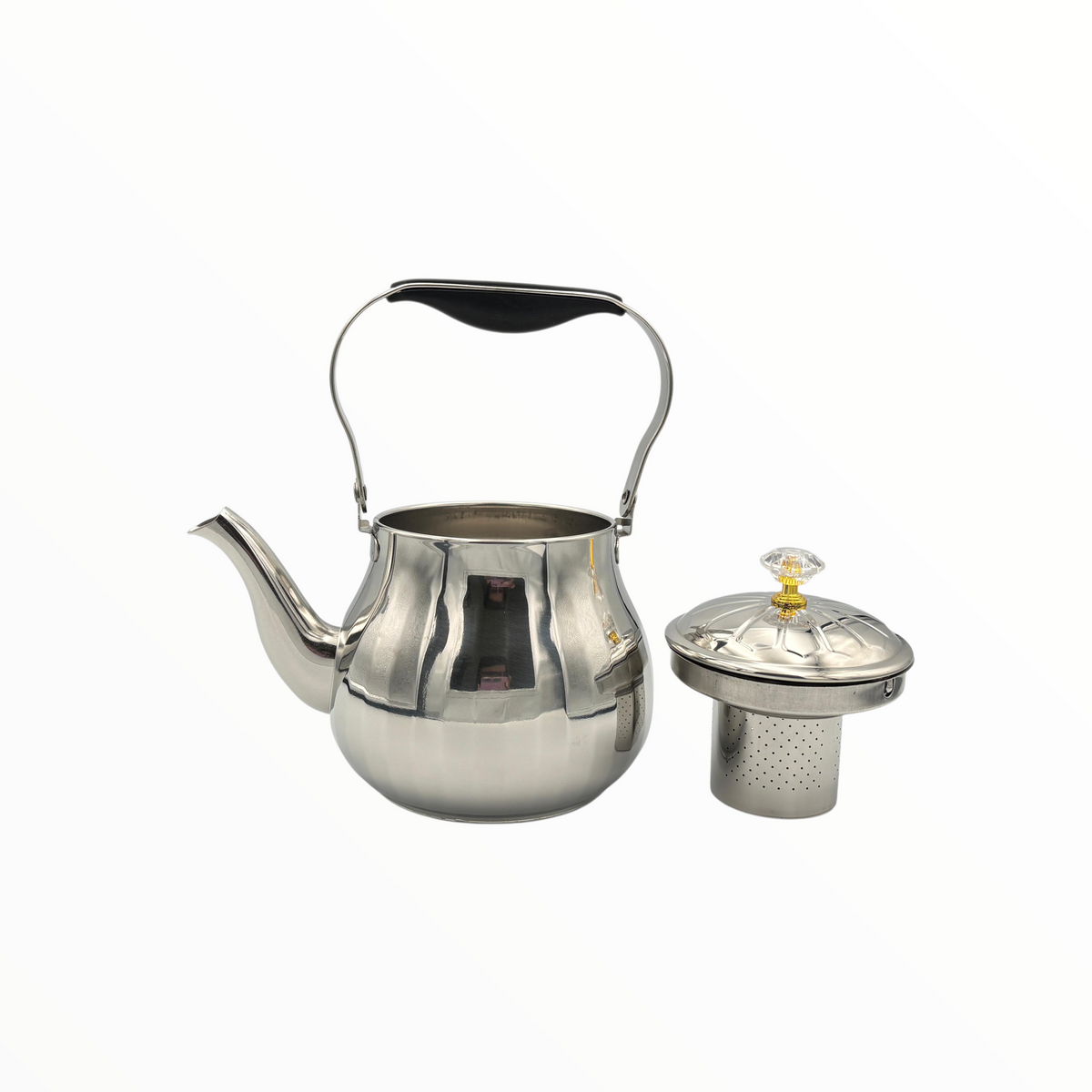 Stainless Steel Teapot with Handle – Classic Tea Kettle for Boiling & Serving 1.2LT