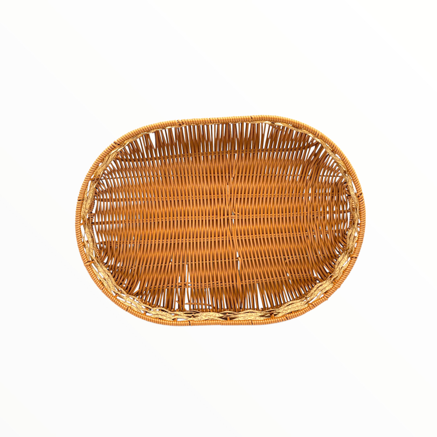 Small Oval Rattan Serving Tray – Natural Wicker Decorative Tray