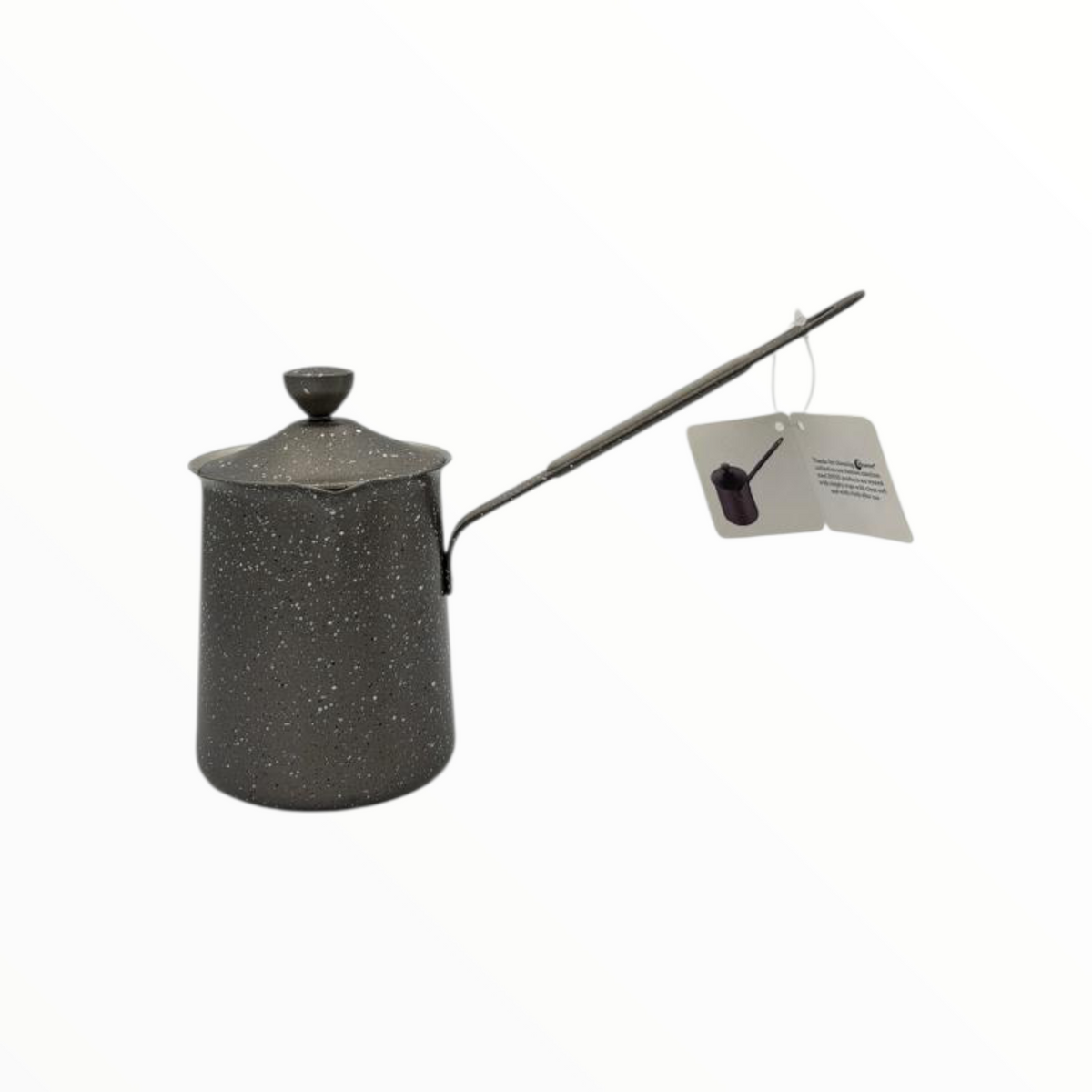 Granite Grey Turkish Coffee Pot Set  – 3 Sizes, Matte Finish