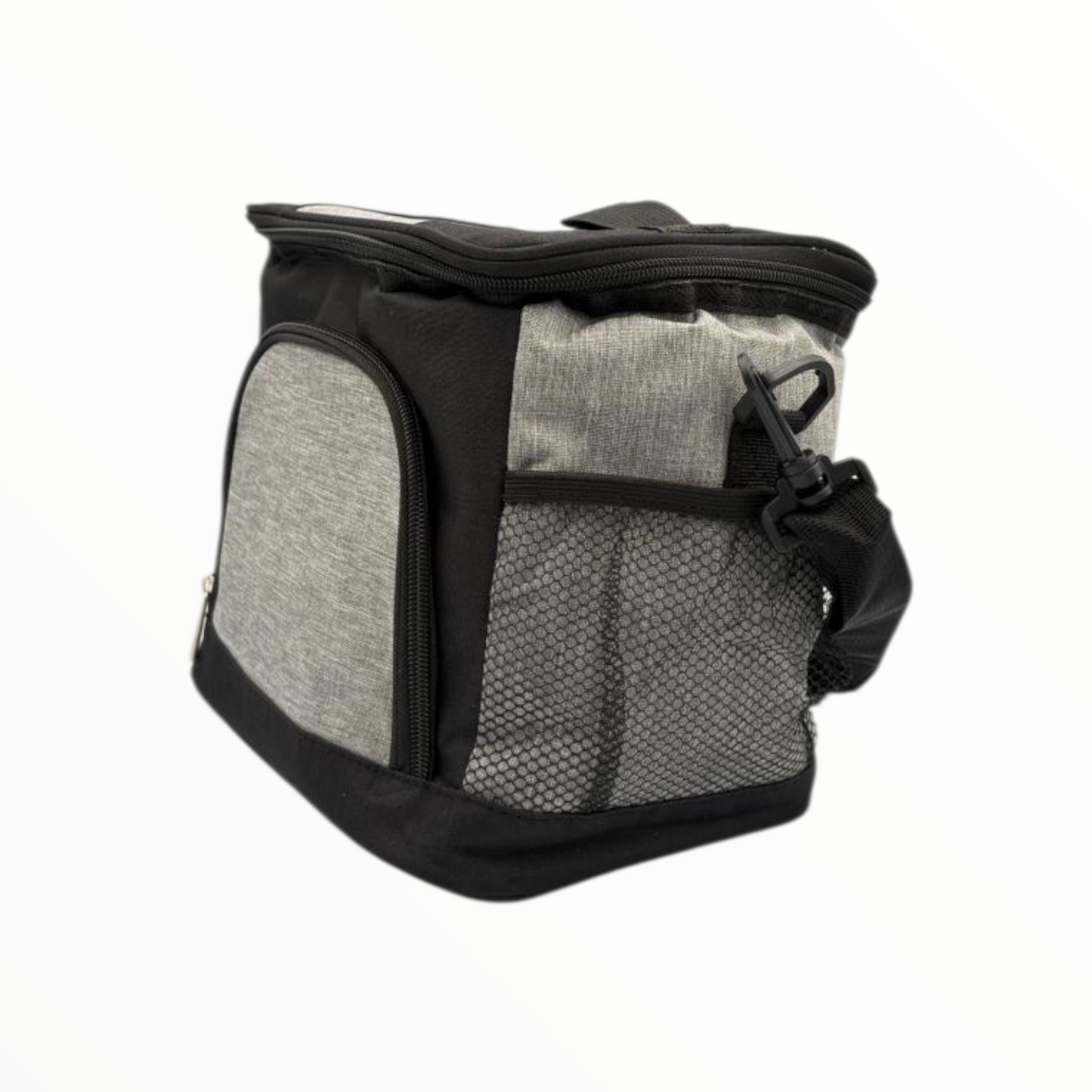 Insulated Lunch Cooler Bag Grey & Black – Multi Pocket Design