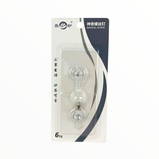 Magical Screw Wall Hook – Heavy-Duty Invisible Wall Fixing Hook (6kg Load Capacity)