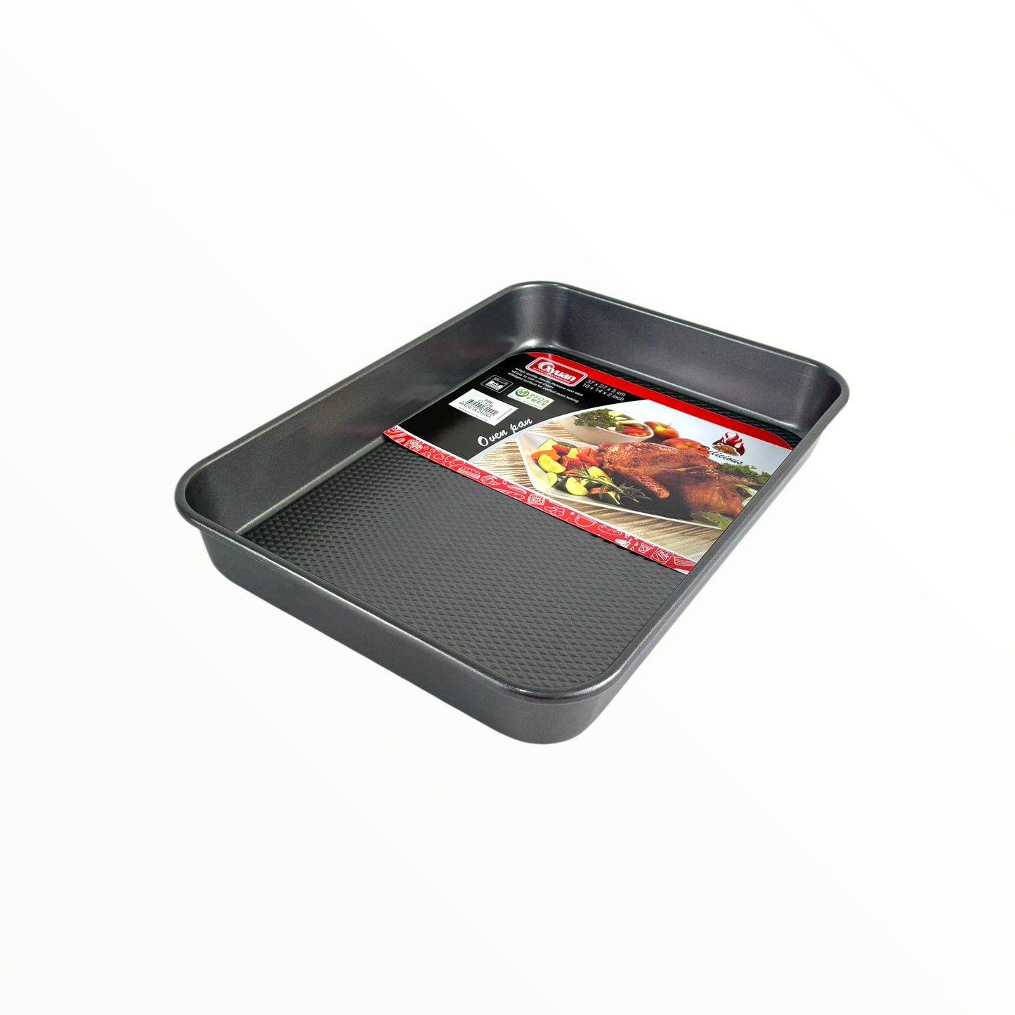 Non-Stick Rectangular Oven Baking Tray – Heavy Duty Carbon Steel Baking Pan37*27*5cm