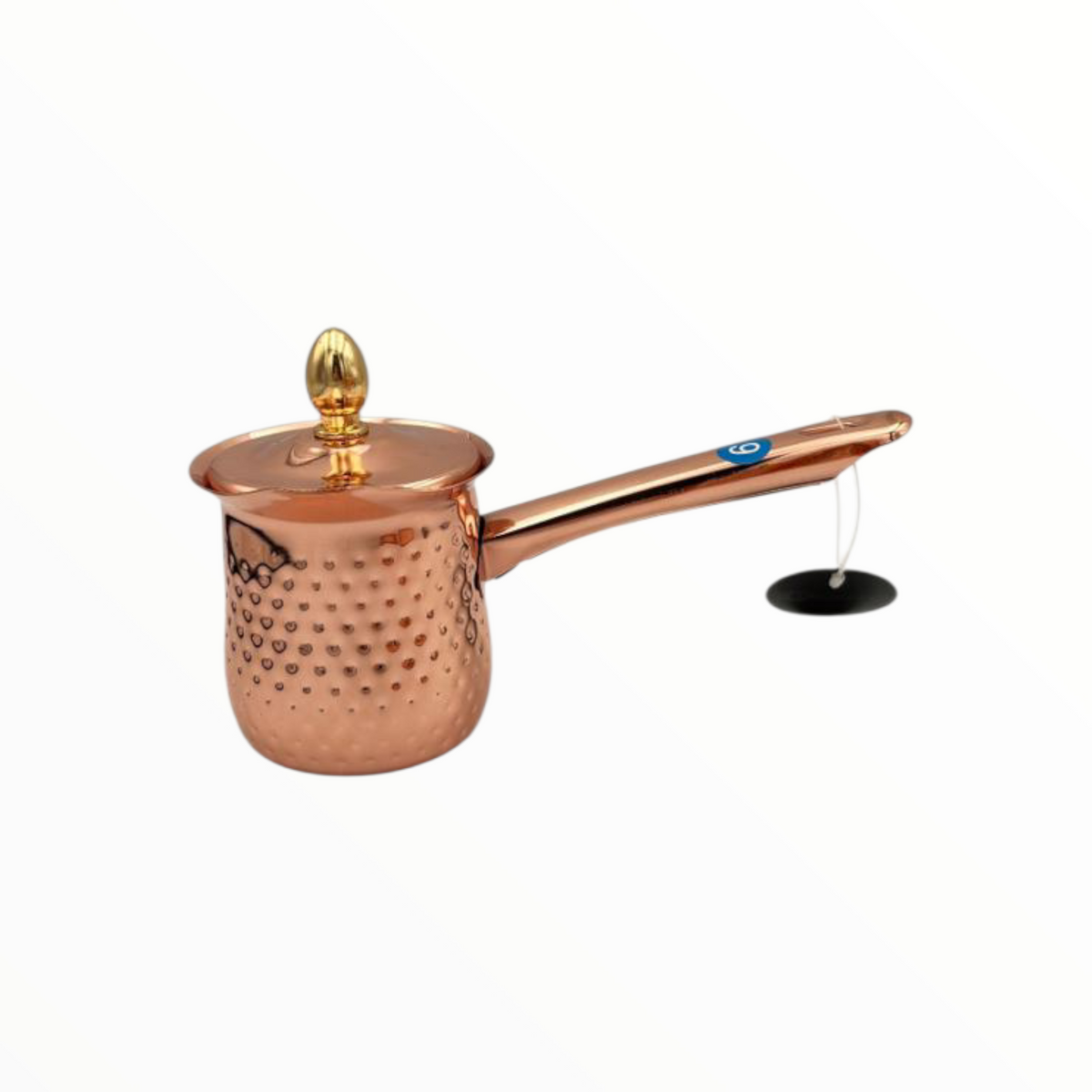 Hammered Copper Turkish Coffee Pot Set (Cezve) – 3 Sizes with Lid