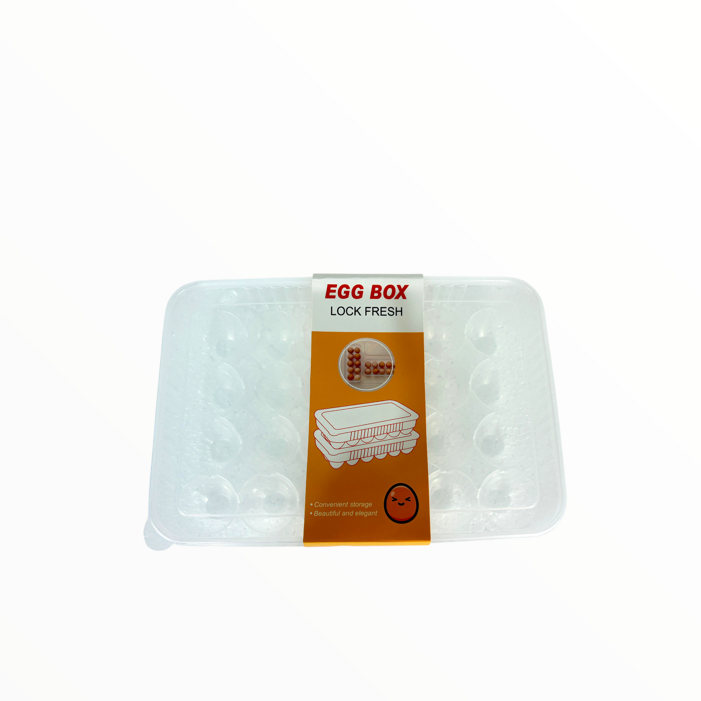 Egg Storage Box – Lock Fresh Plastic Egg Organizer for Refrigerator