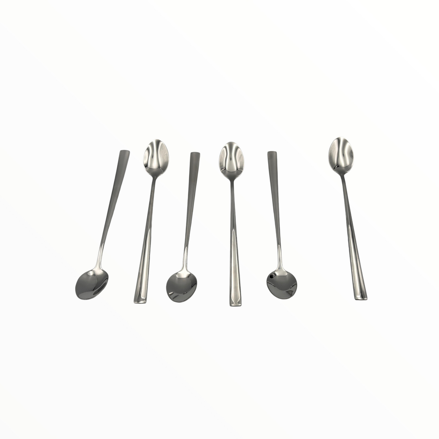 Stainless Steel Dessert & Coffee Spoon Set – 6-Piece Modern Cutlery