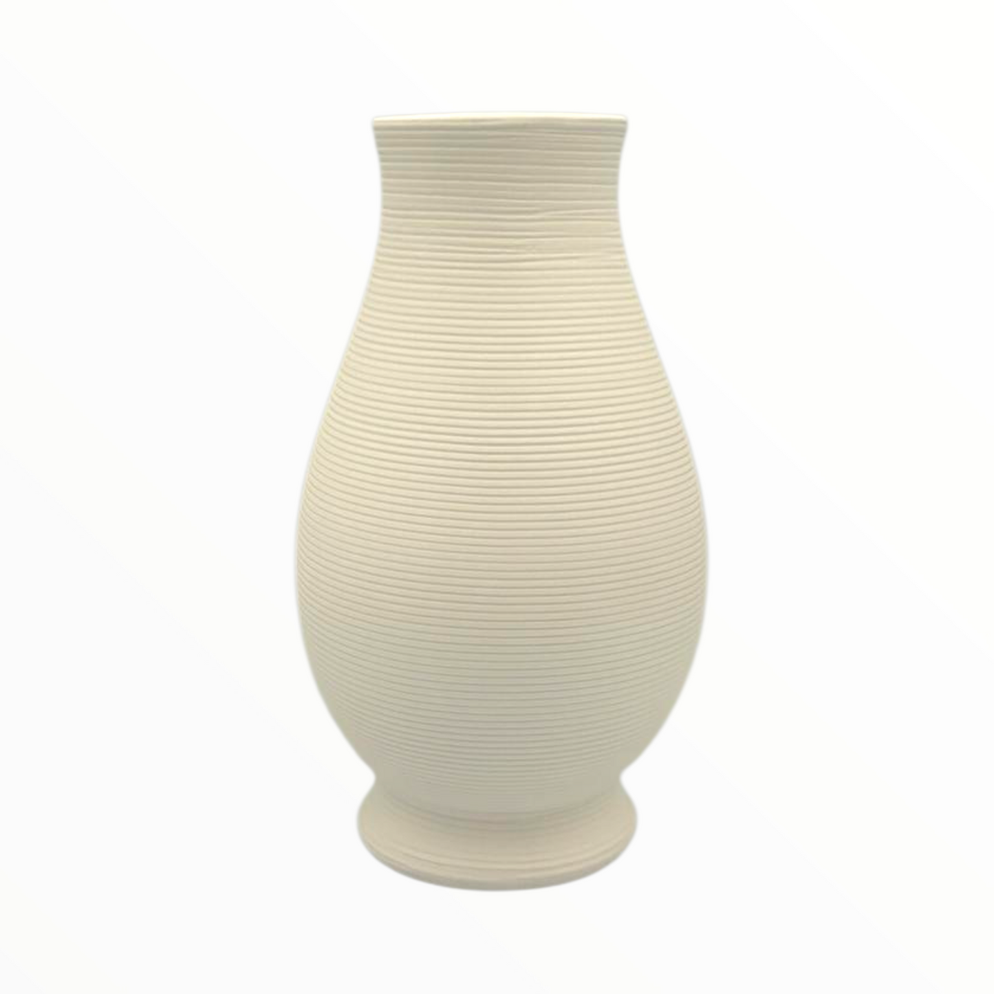 Tall White Ceramic Decorative Vase – Modern Minimal Home Décor
