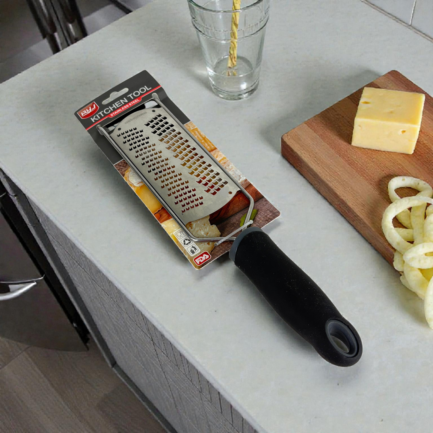 Stainless Steel Cheese Grater with Handle – Kitchen Grating Tool