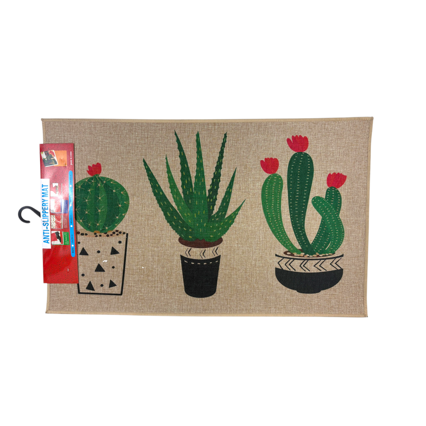 Anti-Slip Welcome Mat – Cactus Design | Indoor Entrance Rug