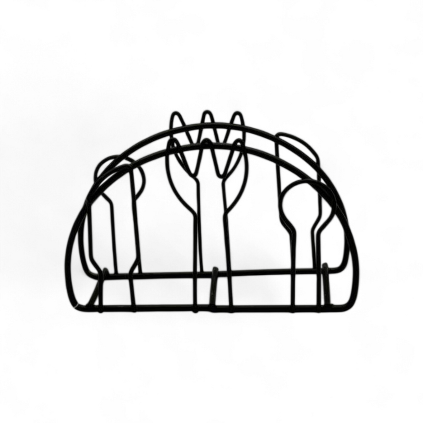 Black Metal Napkin Holder – Modern Tabletop Tissue Stand