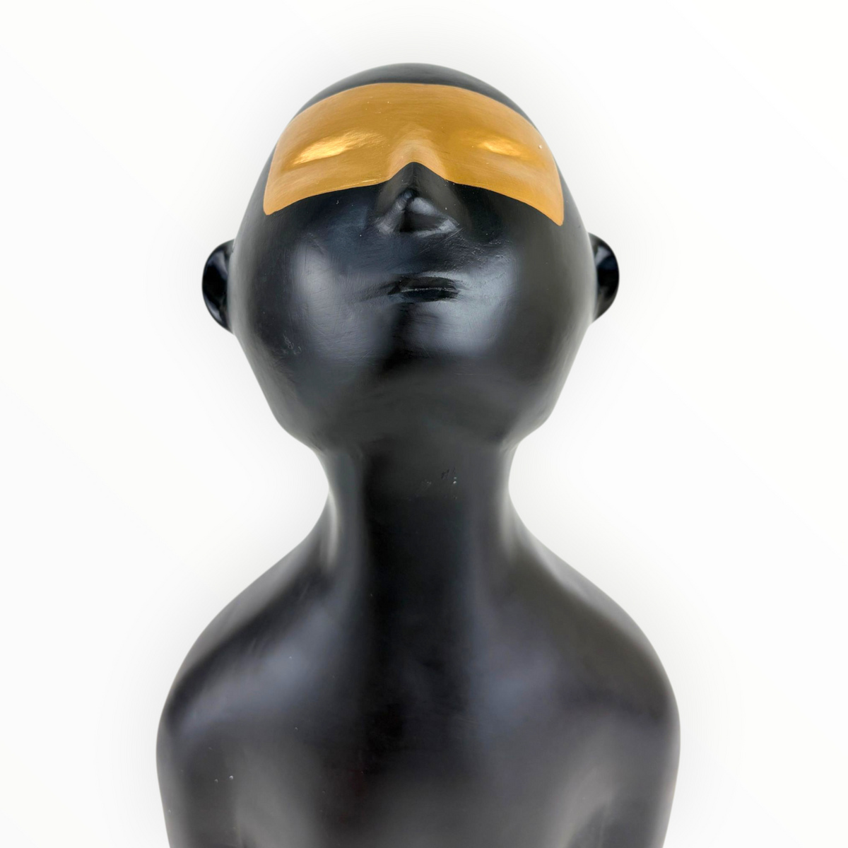 Abstract Minimalist Face Sculpture – Modern black Home Decor