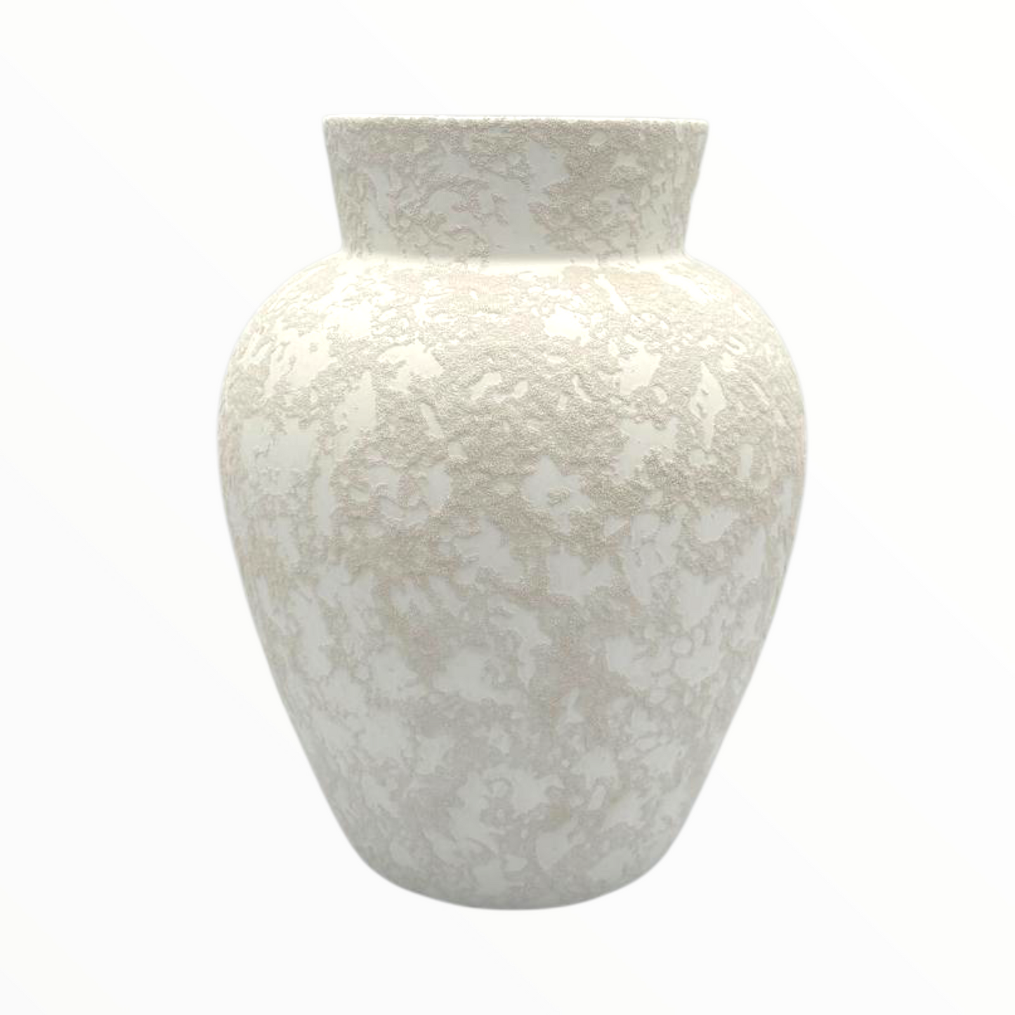 Textured Off-White Ceramic Vase – Modern Sculptural Home Décor