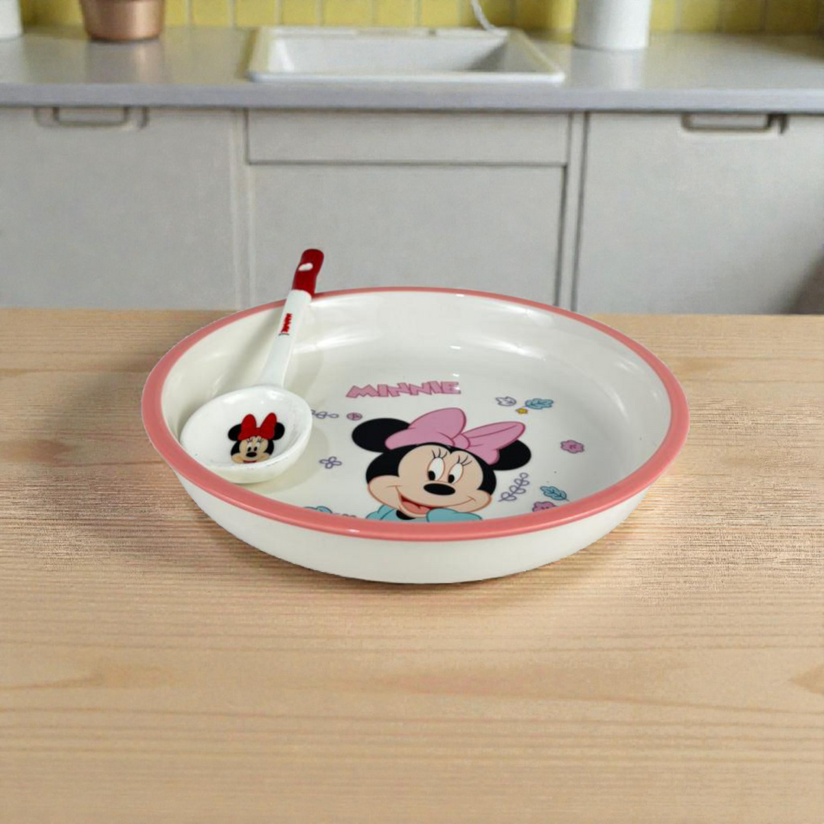 Minnie Kids Bowl & Spoon Set – Cartoon Feeding Bowl for Children