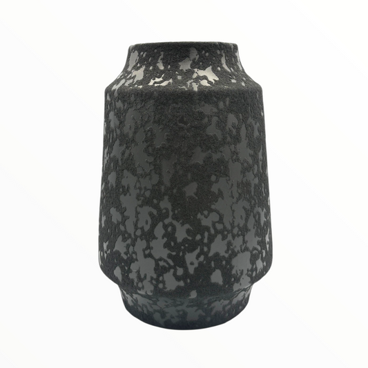 Textured Black Ceramic Vase – Modern Matte Home Décor Accent