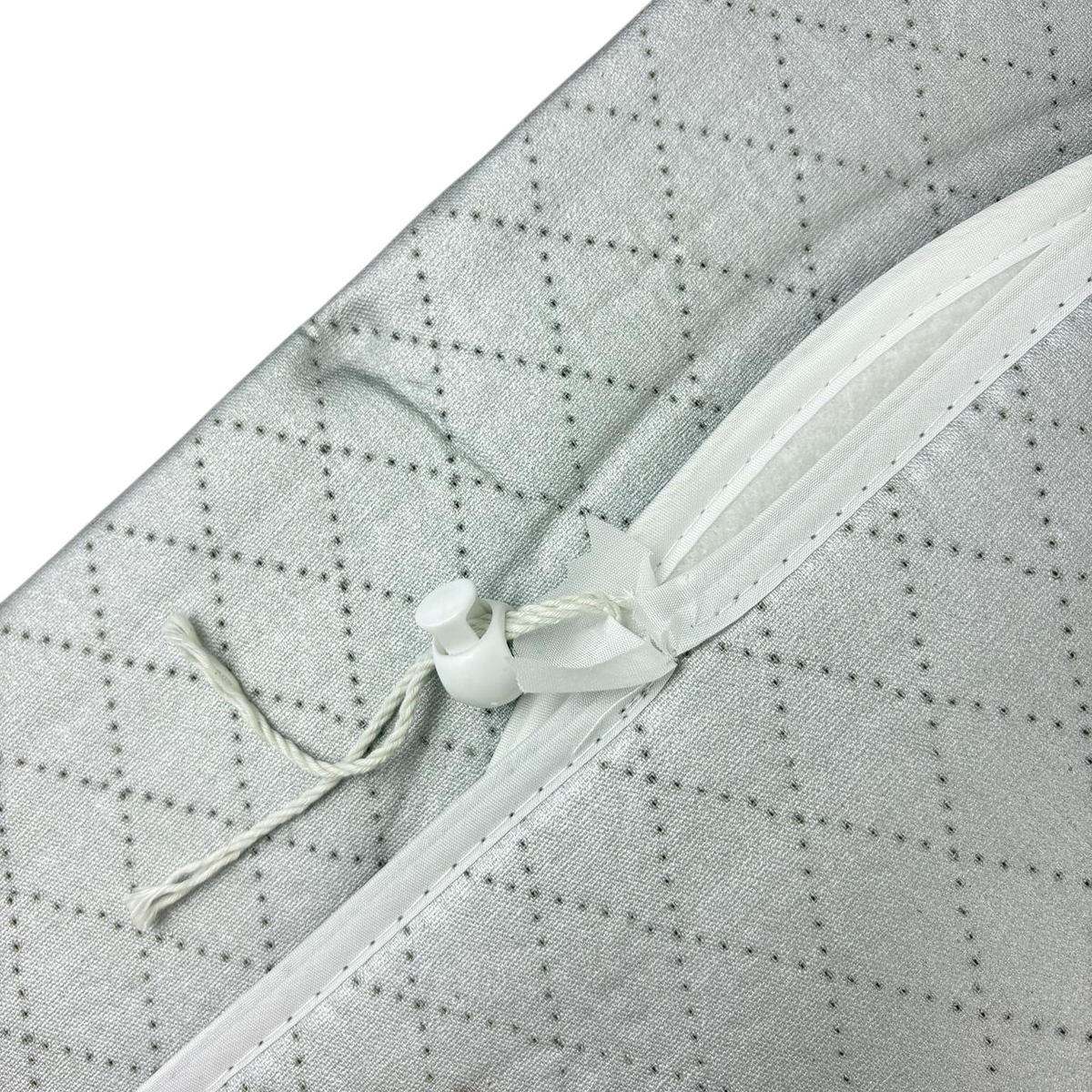 Silver Heat-Resistant Ironing Board Cover with Fastening Belt – Universal Size