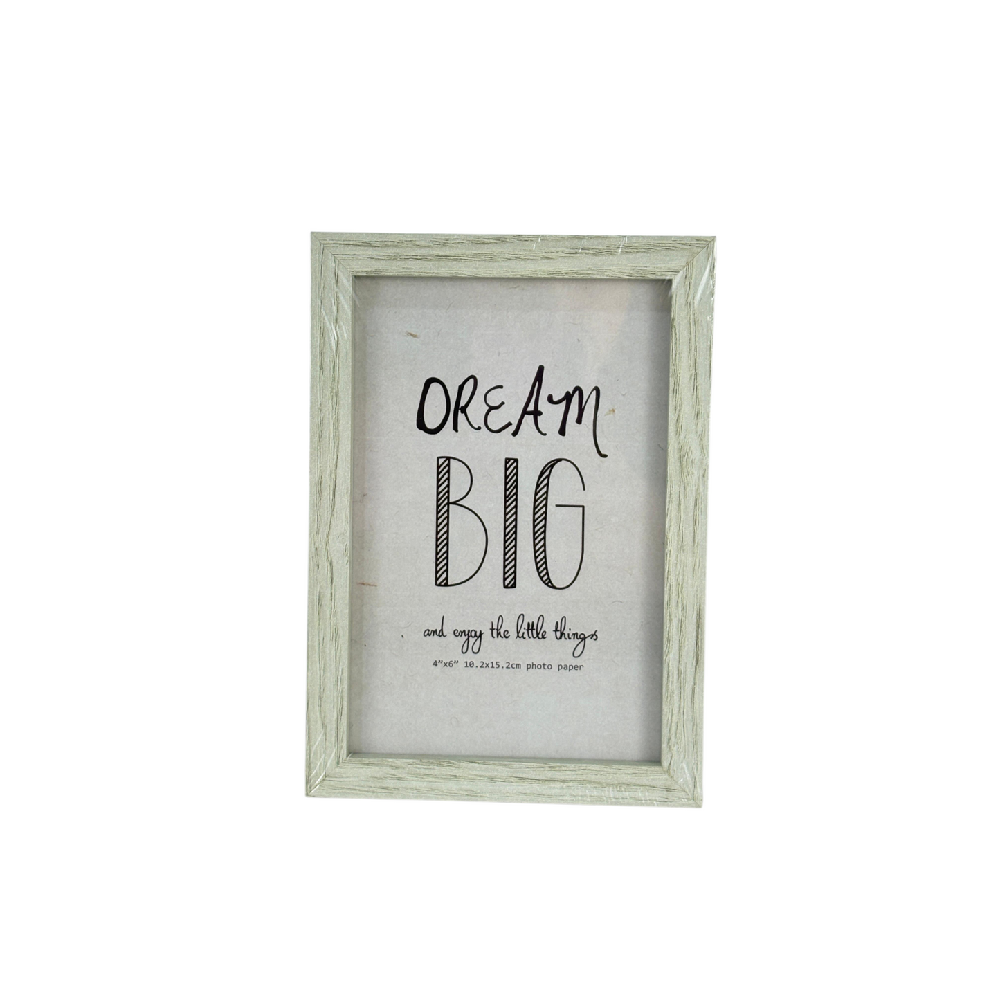 Inspirational Wooden Photo Frame with Quote Prints – Rustic Home Décor Frame 4×6"