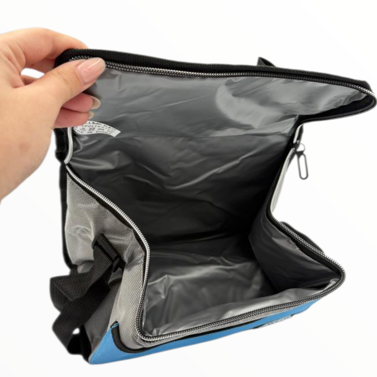 Insulated Lunch Bag Blue & Grey – Thermal Food Storage Cooler