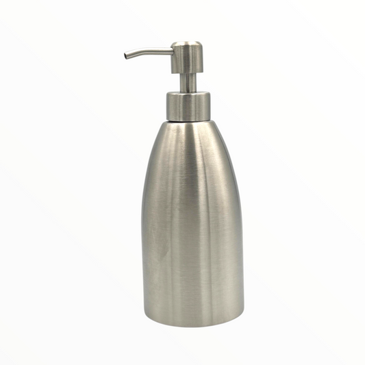 Silver Stainless Steel Soap Dispenser – Modern Bathroom Pump
