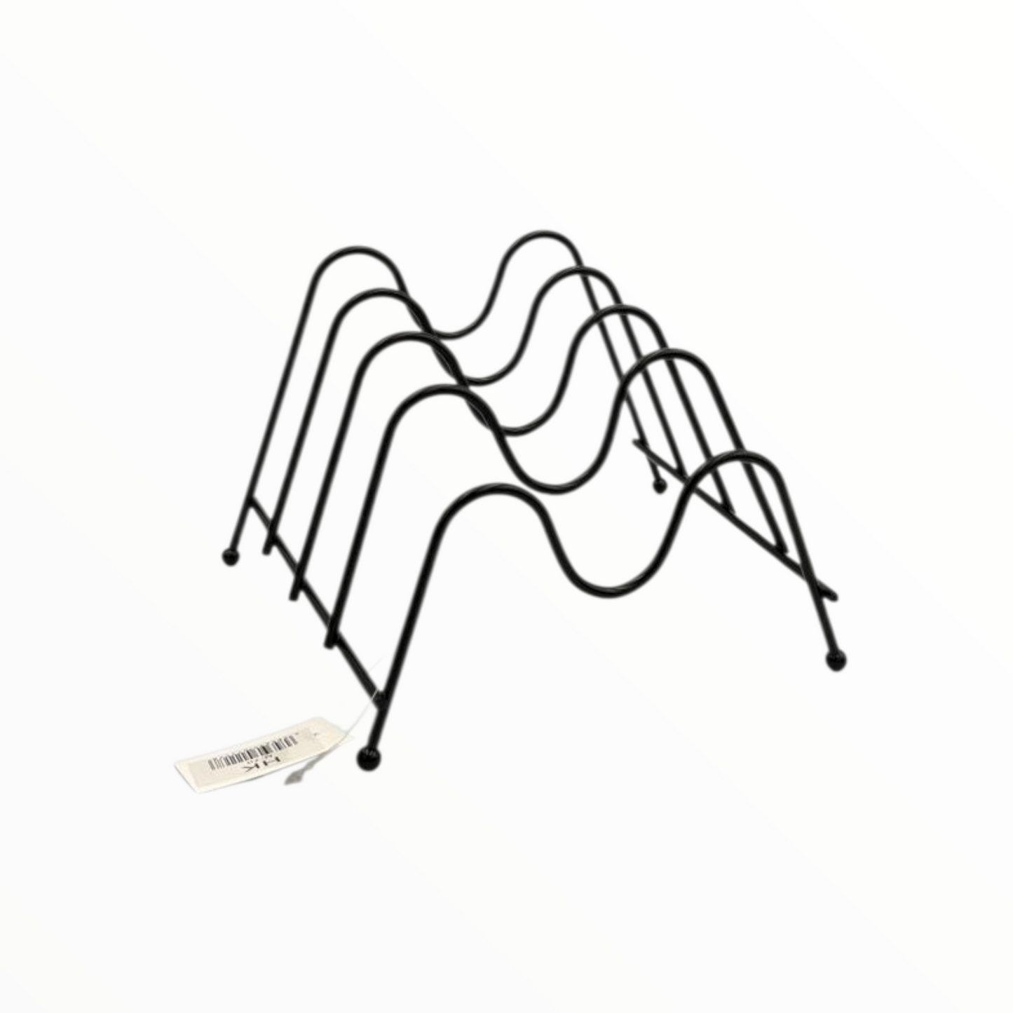 Metal Pan Organizer Rack – Kitchen Cabinet Pot & Lid Holder (Black)