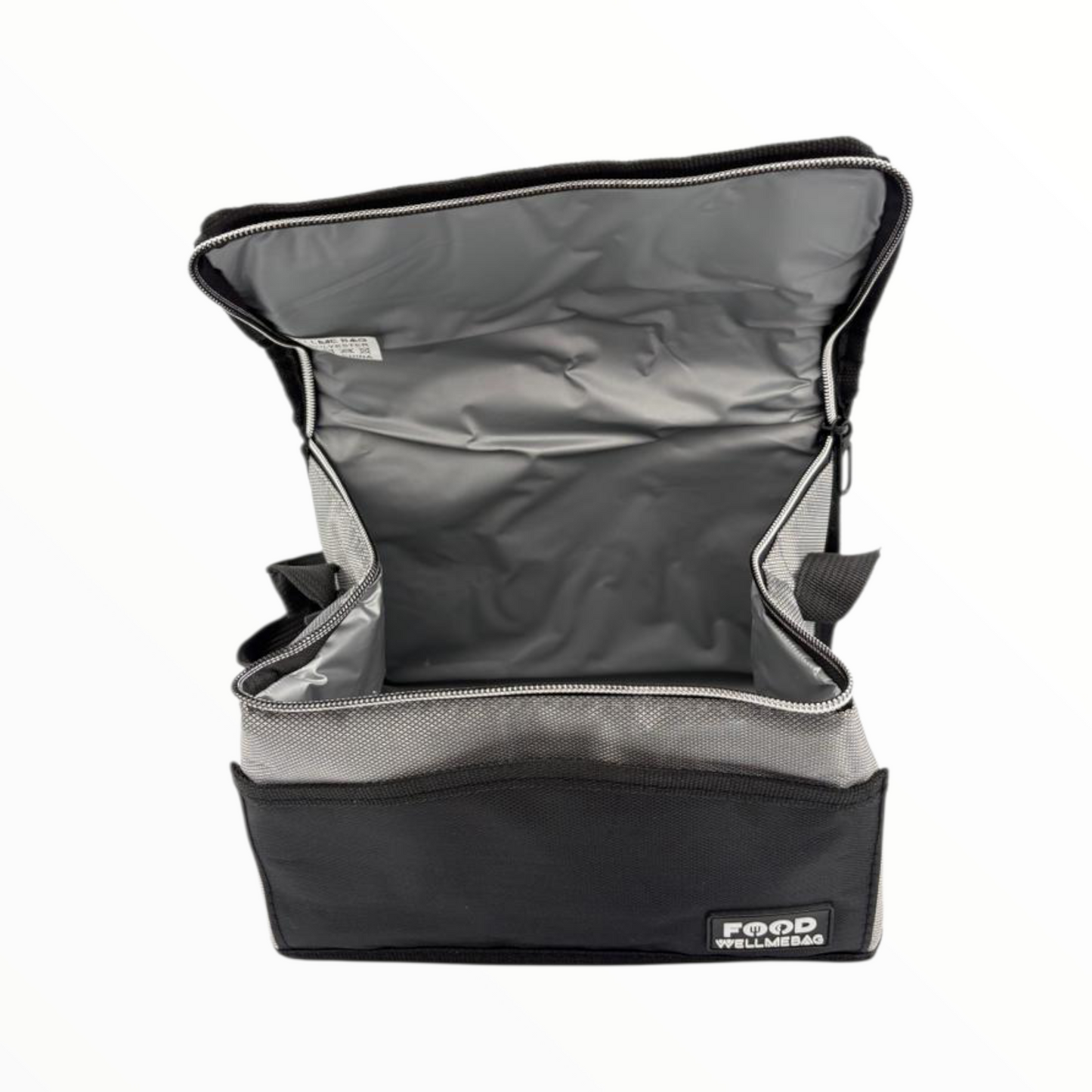 Insulated Lunch Cooler Bag Grey & Black – Multi Pocket Design