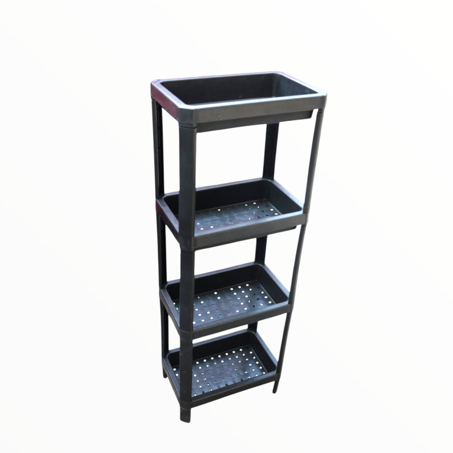 Plastic storage self organizer 4 tier made for durability for different home spaces