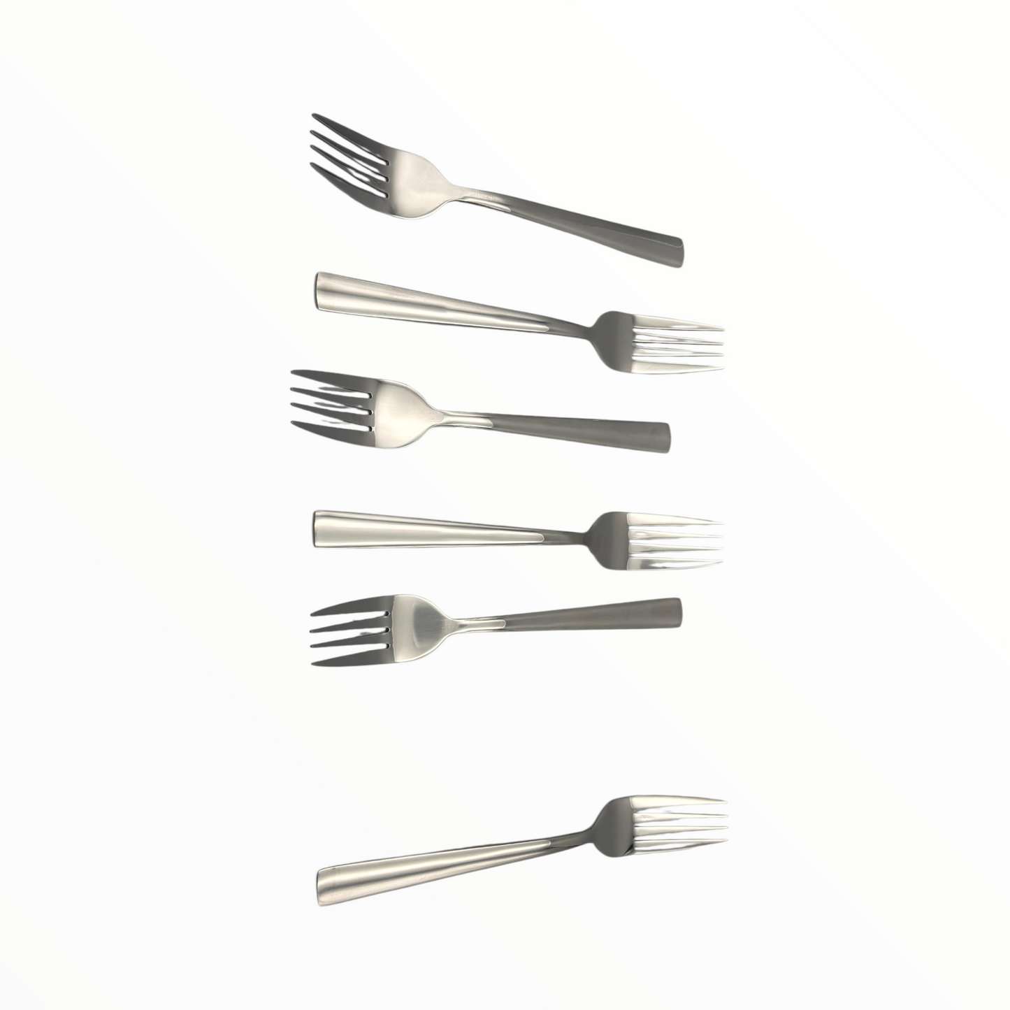 Stainless Steel Dinner Fork Set – 6-Piece Modern Cutlery