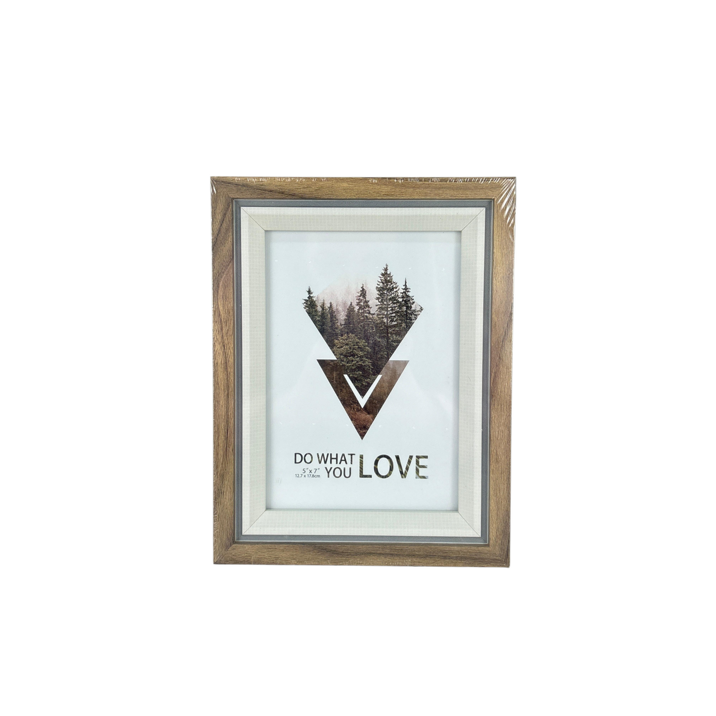 Inspirational Wooden Photo Frame with Quote Prints – Rustic Home Décor Frame 5×7"