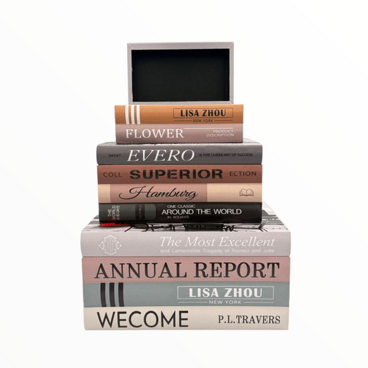 Luxury Fashion Faux Book Decor – Designer Style Decorative Book Stack