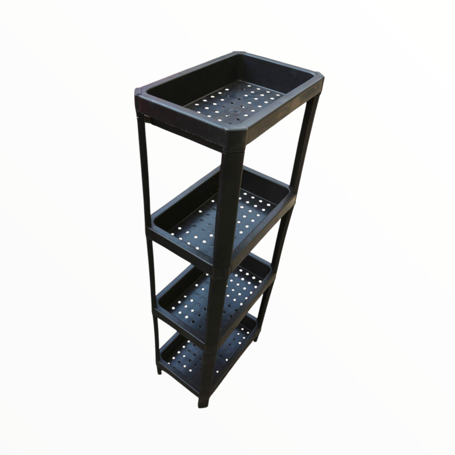 Plastic storage self organizer 4 tier made for durability for different home spaces