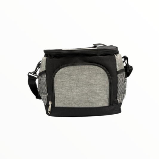 Insulated Lunch Cooler Bag Grey & Black – Multi Pocket Design