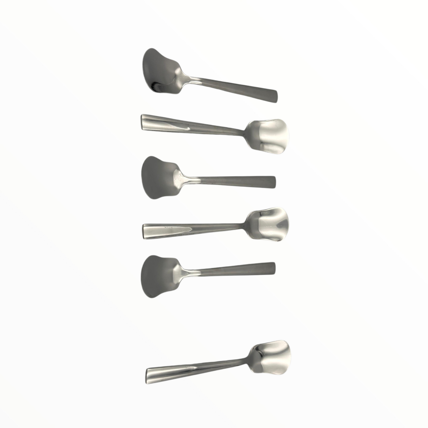Stainless Steel Dessert & Coffee Spoon Set – 6-Piece Modern Cutlery