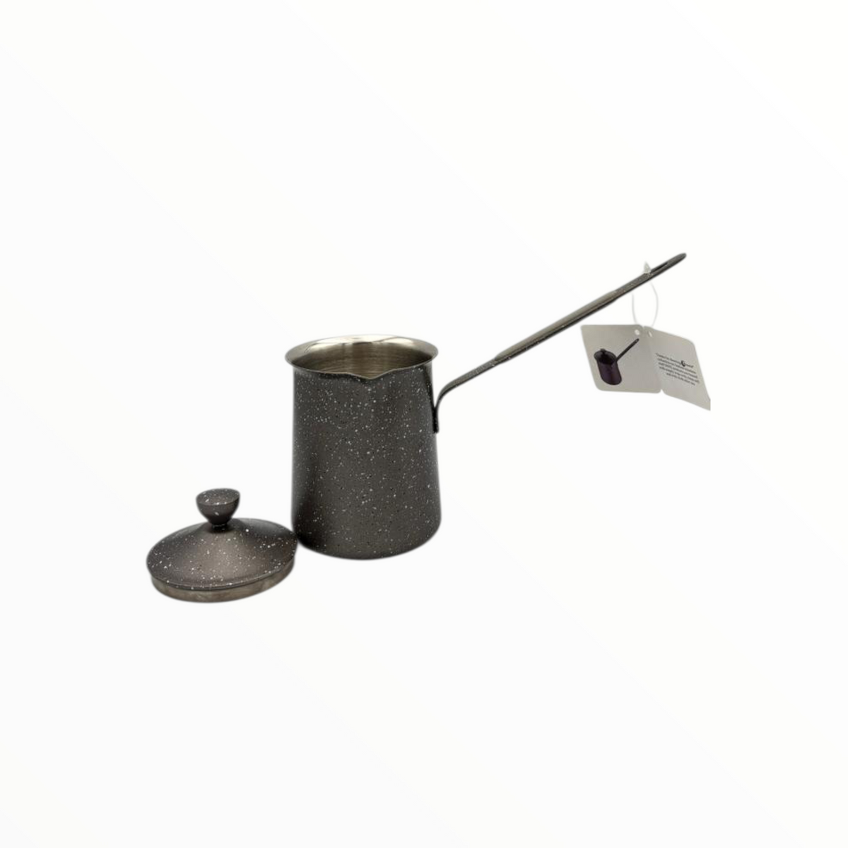 Granite Grey Turkish Coffee Pot Set  – 3 Sizes, Matte Finish