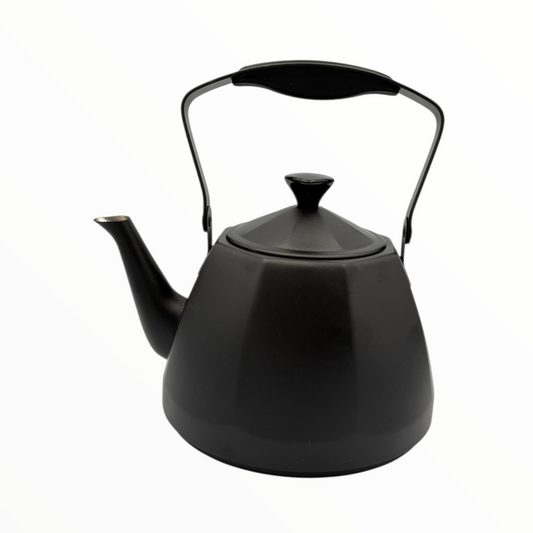 Matte Black Teapot with Handle – Modern Tea Kettle Design 1.5 litre