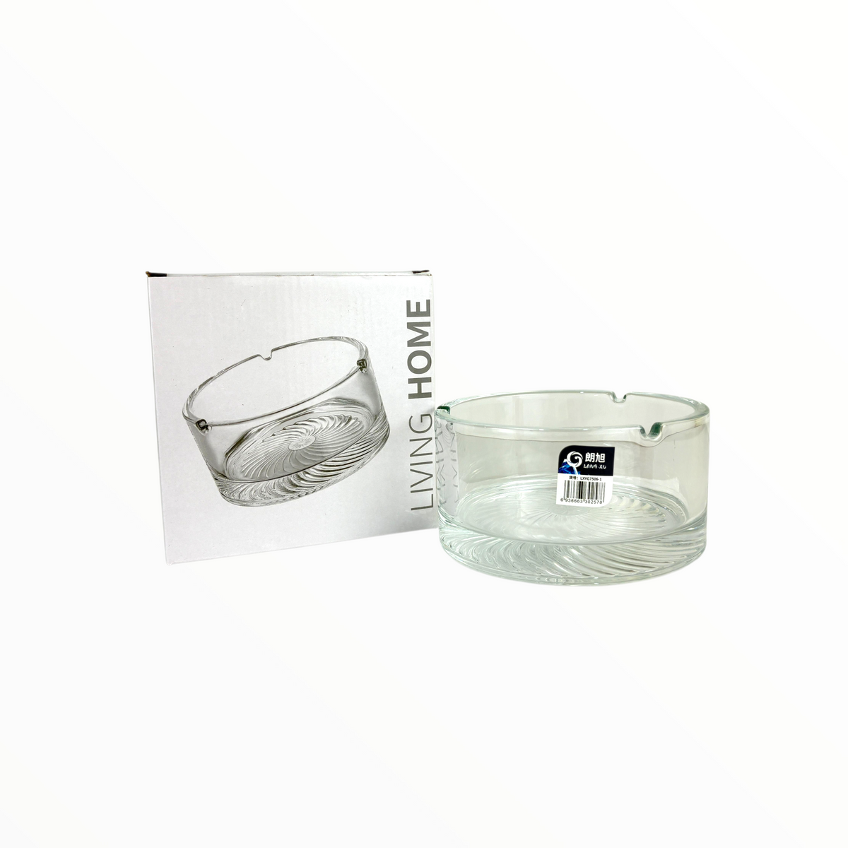 Clear Glass Ashtray – Heat-Resistant Modern Ashtray for Home & Office capacity500ml