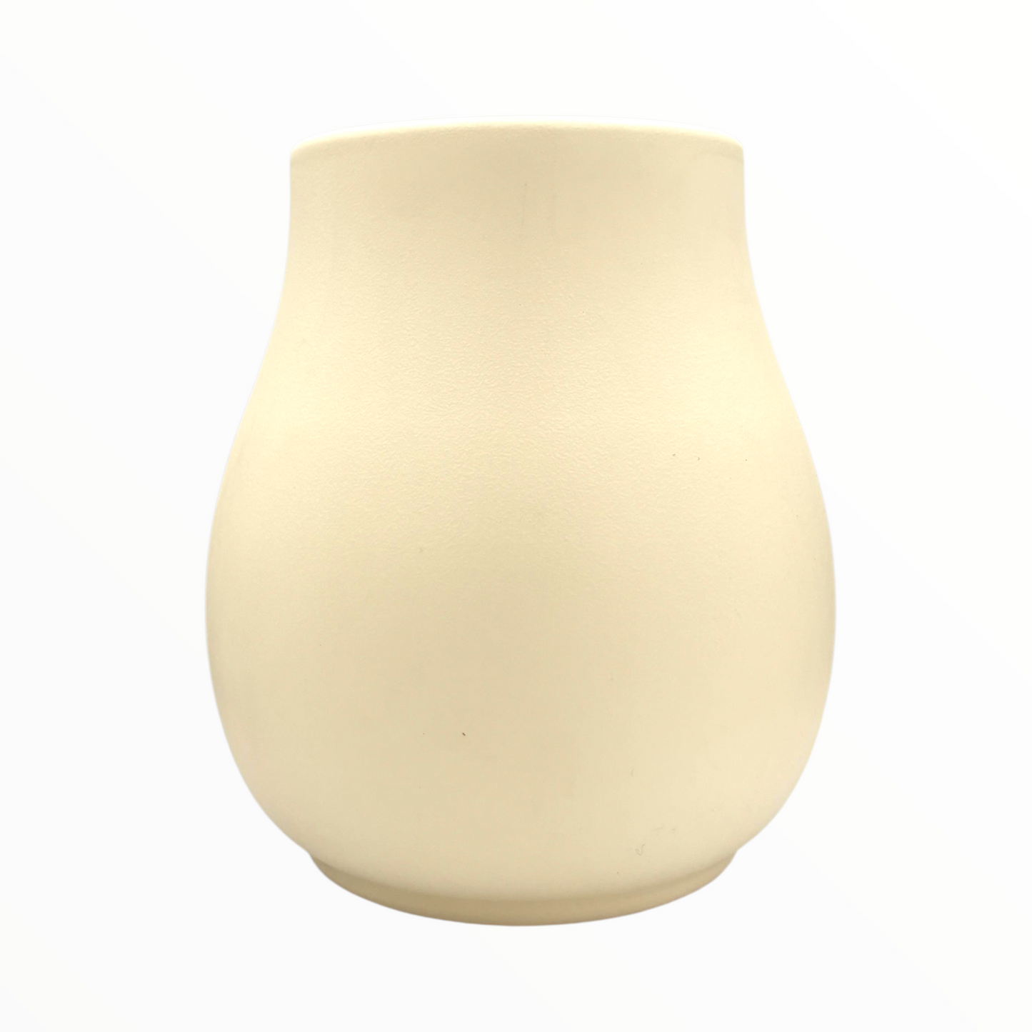 Minimalist Cream plastic Vase – Modern Matte Decorative Vase