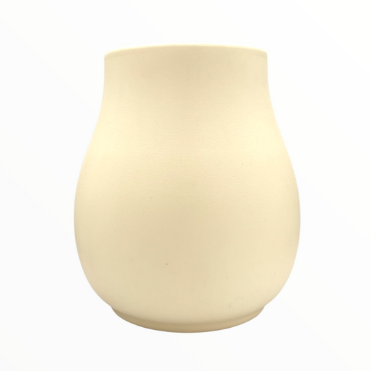 Minimalist Cream plastic Vase – Modern Matte Decorative Vase