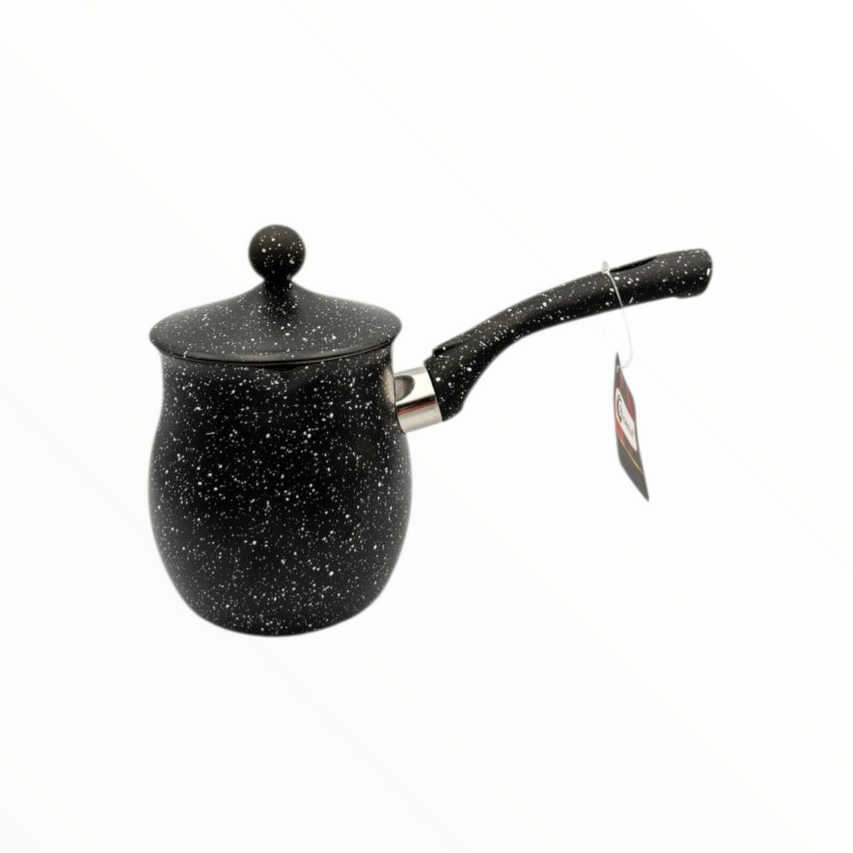 Granite Black Turkish Coffee Pot Set (Cezve) – 3 Sizes with Lid