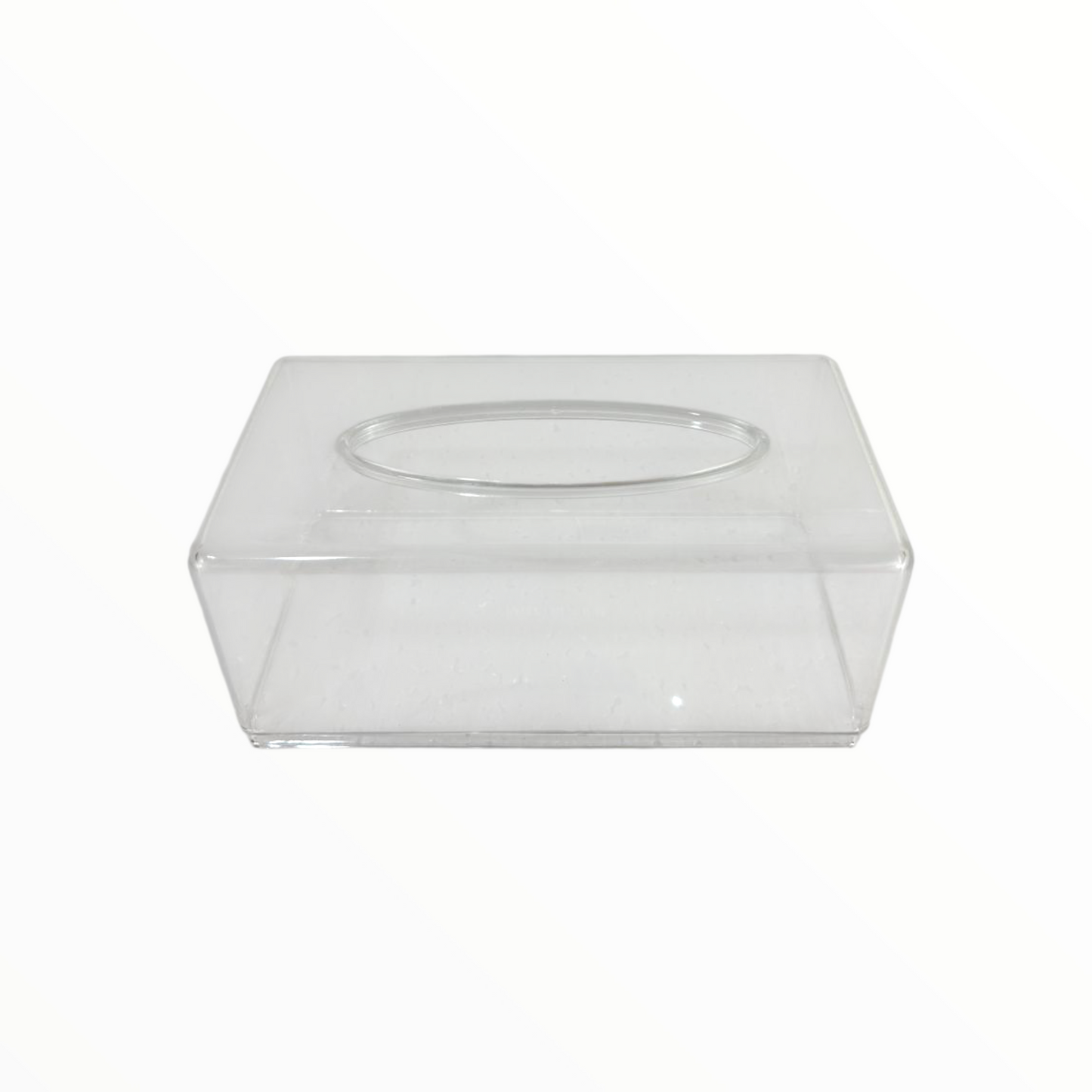 Clear Acrylic Tissue Box Holder – Transparent Rectangular Tissue Dispenser for Bathroom, Office & Home