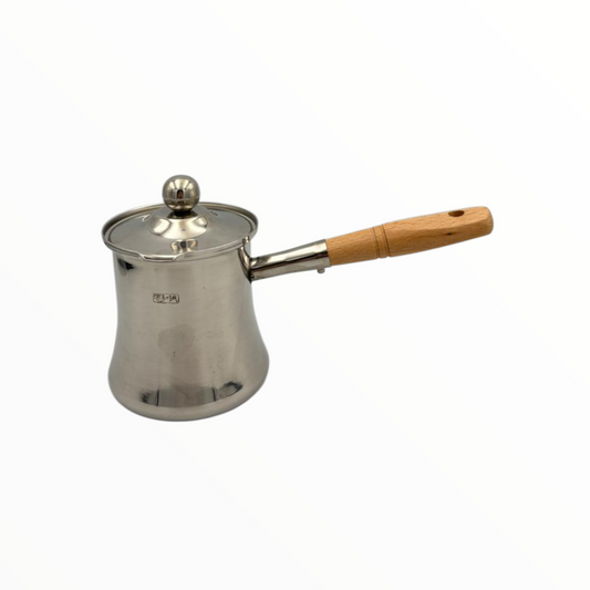 Stainless Steel Turkish Coffee Pot with Wooden Handle – Classic capacity 800ml
