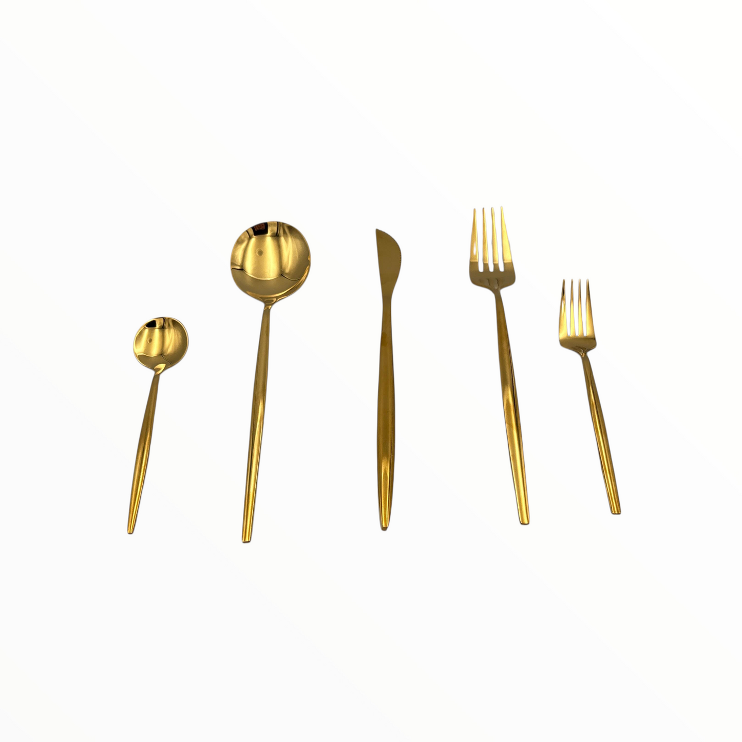 Gold Stainless Steel Cutlery Set – Spoon, Fork & Knife Tableware