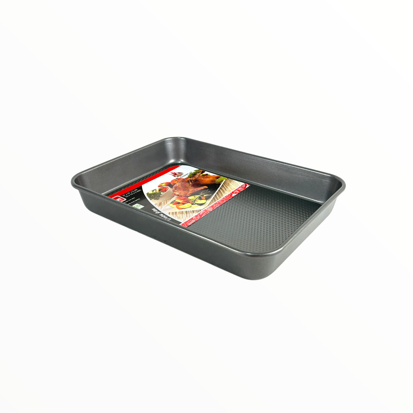 Non-Stick Rectangular Oven Baking Tray – Heavy Duty Carbon Steel Baking Pan37*27*5cm