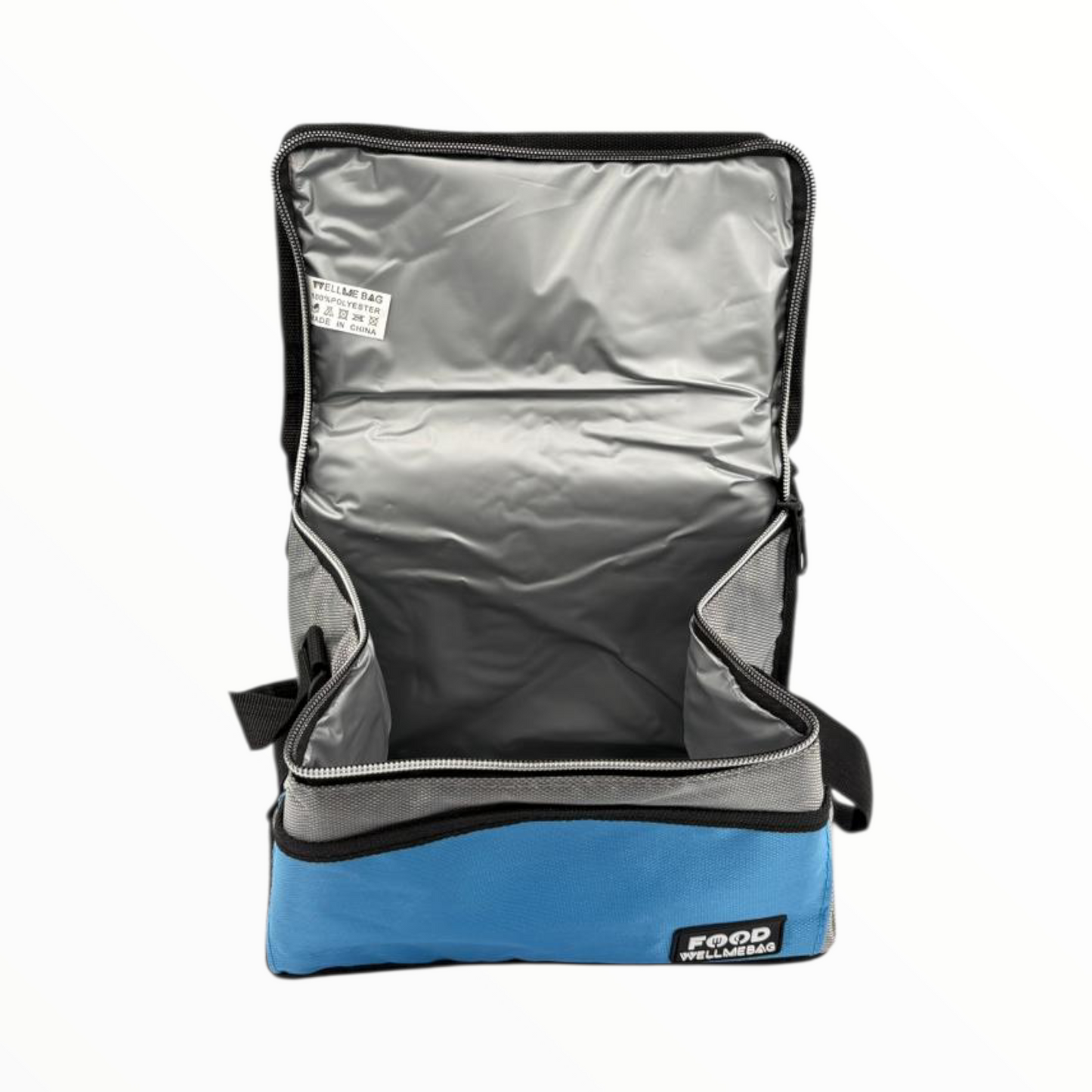 Insulated Lunch Bag Blue & Grey – Thermal Food Storage Cooler