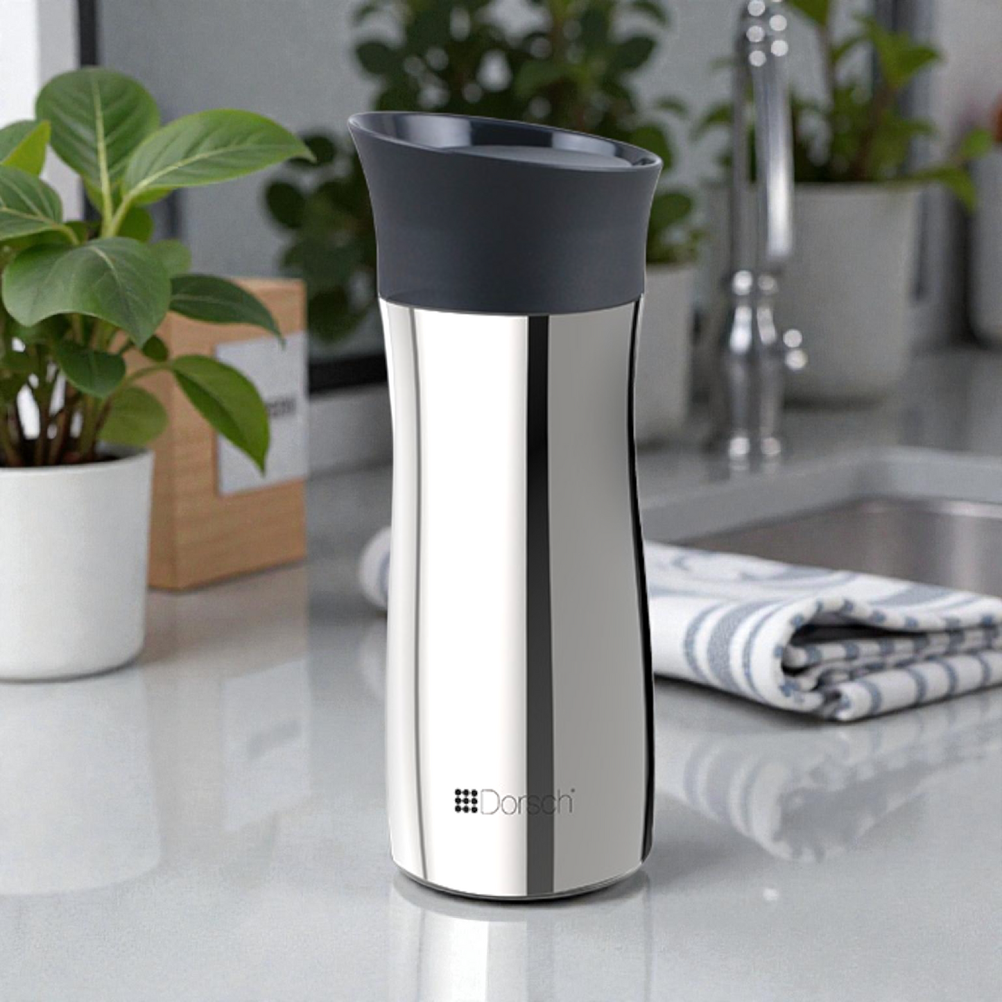 Dorsch Stainless Steel Thermal Carafe – Vacuum Insulated Hot & Cold Coffee Server