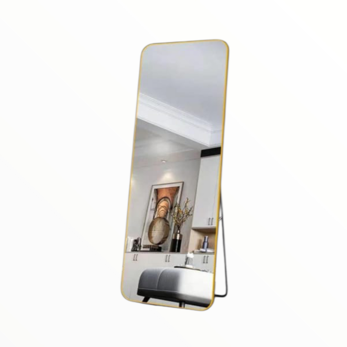 Full Length Wall Mirror with gold Frame – Modern Home Mirror size 50x160cm